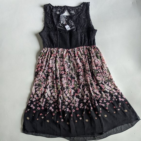 NWT Lace & Floral Dress - Picture 4 of 6